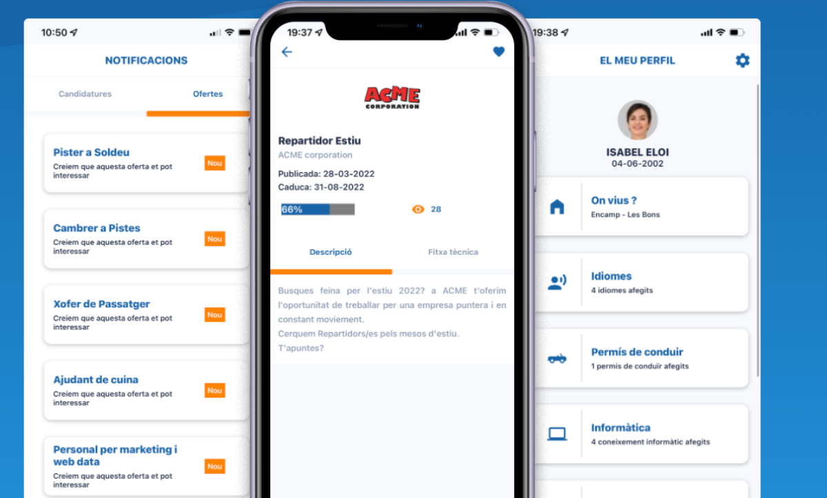 Impuls Jove, l’app que connecta joves i món laboral, supera el miler d’inscrits