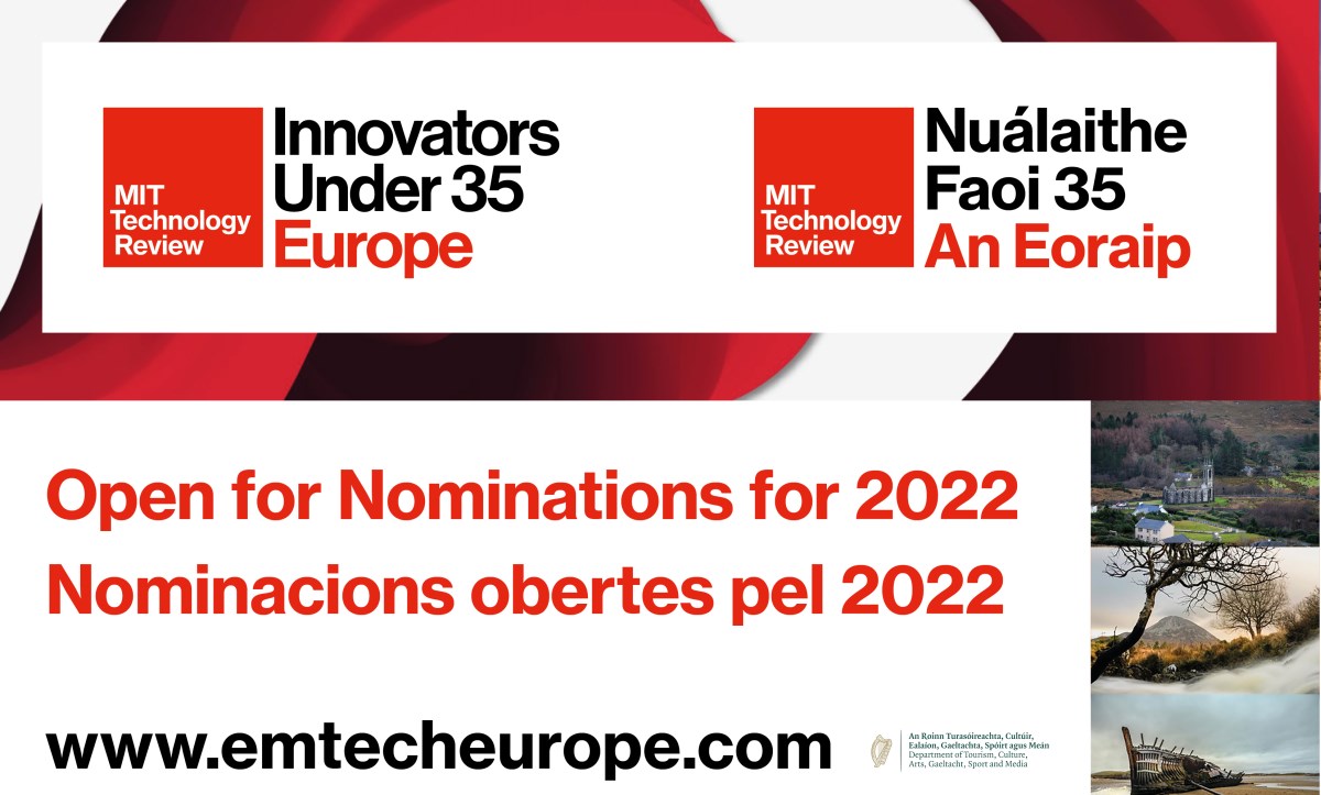 Nominations for the Innovators Under 35 European awards are now open!